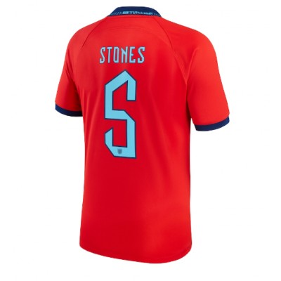 Echipament fotbal Anglia John Stones #5 Tricou Deplasare Mondial 2022 maneca scurta